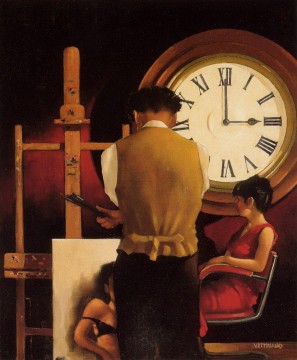 Jack Vettriano Painting - reloj Contemporáneo Jack Vettriano